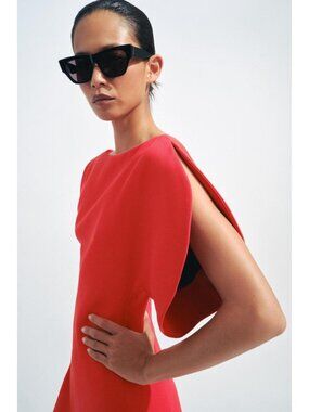 ZARA ZW COLLECTION ASYMMETRIC MIDI DRESS